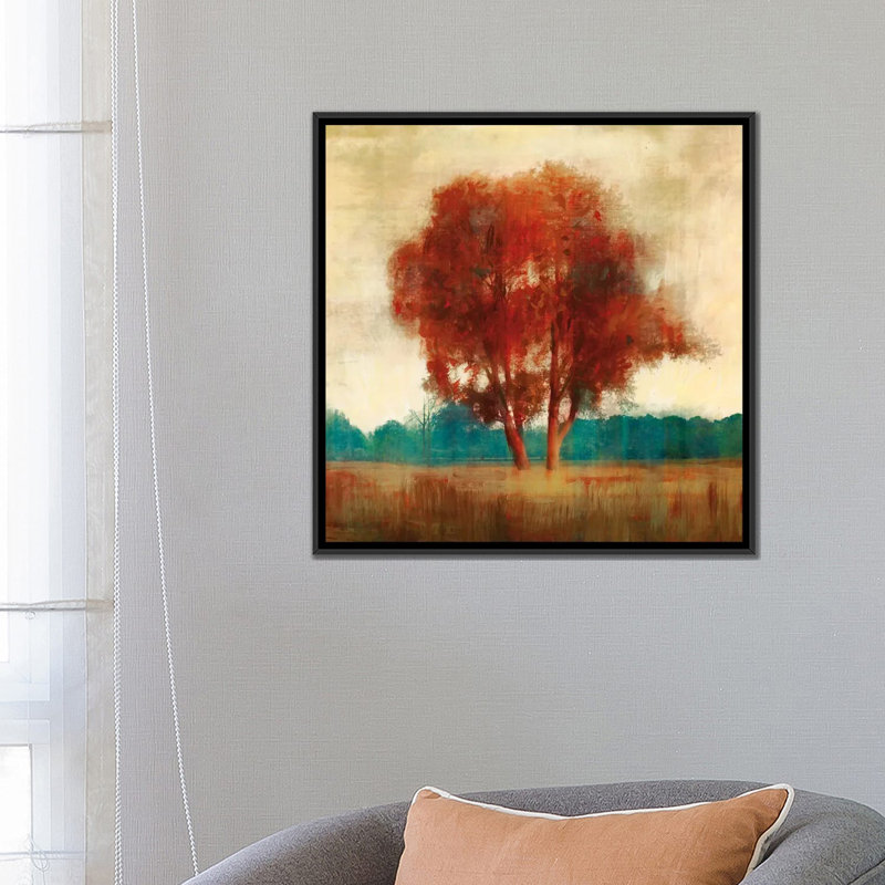 « dreamfall ii », impression sur toile, H 26 po x l 26 po x P 1,5 po, Toile avec cadre noir, Pas de tapis