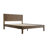 Squaro Mid-Century Modern Solid Wood Bed Frame with Woven Headboard - Queen Size in Chestnut Brown-271736267-271736268