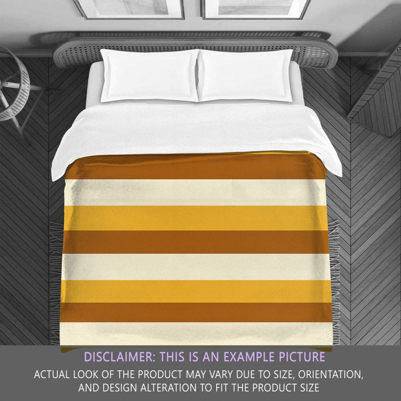 Striped Comforter, Brown/Yellow, Queen Comforter