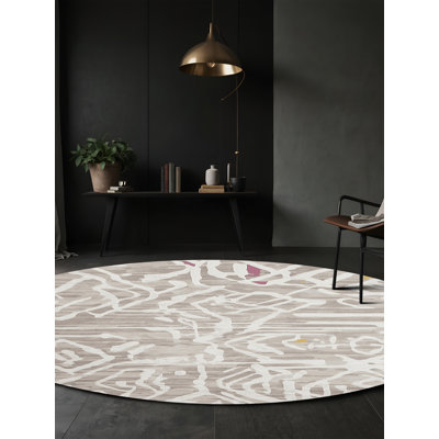 Machine Washable Beige Area Rug