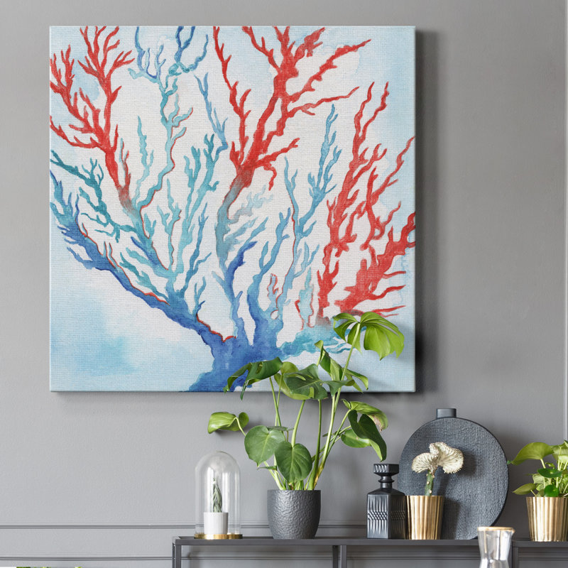 Corail des Galapagos - impression sur toile tendue, H 24 po x l 24 po x P 1 po