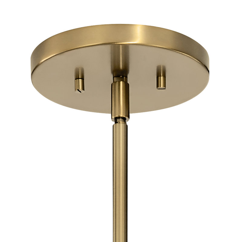 Tolani 6 - Light Wagon Wheel Chandelier, Brushed Natural Brass, 20" H x 34" W x 34" D