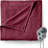 Sunbeam Queen Size Electric Fleece Heated Blanket In Garnet With Dual Zone Control – Ultra-soft, Adjustable Heat, Machine Washable