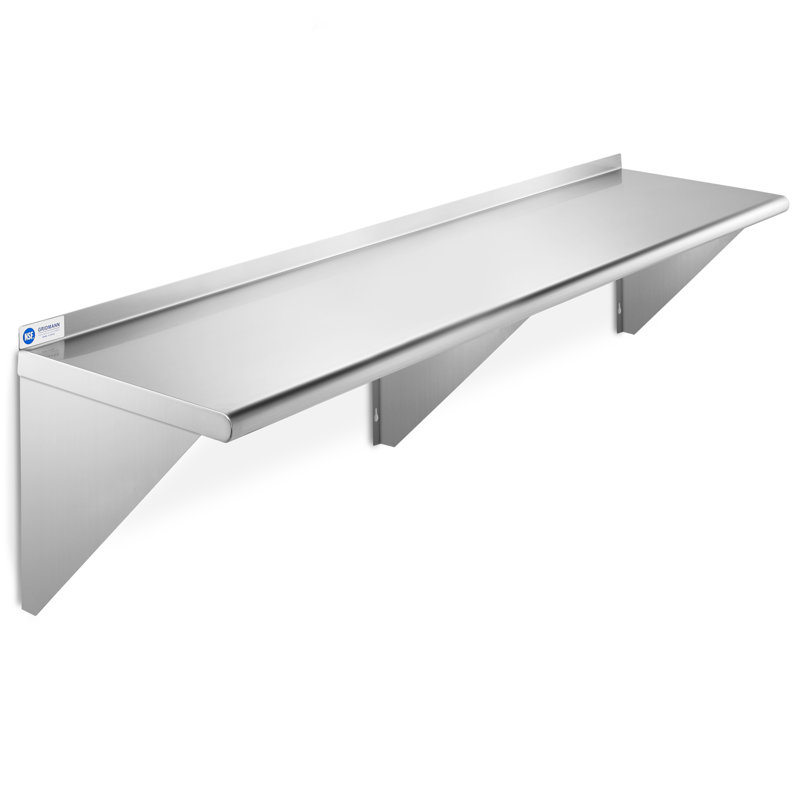 Metal Bracket Shelf, 18.5" H x 60" W x 14" D
