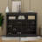 Sleek Design 24 Shoe Cubby Console, Modern Shoe Cabinet With Curved Base-115069468