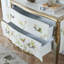 Commode décorative à deux tiroirs peinte à la main