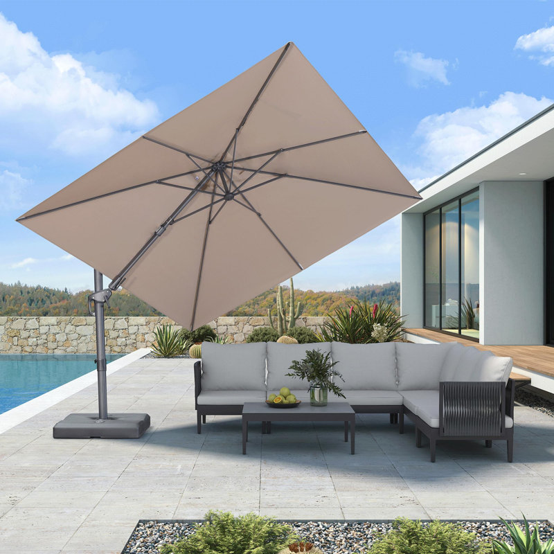 Cantilever Parasol, Sand Dune, 265.7cm H x 304.8cm W x 304.8cm D