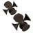 Balanced Harmony Dark Wooden Sculptures, Set/2