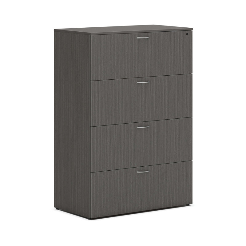 HON MOD Lateral File, 4 Drawers, 36"W, Slate Teak, Slate Teak