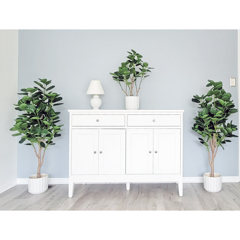Arbre à toucher réel en pot, H 52 po x l 22 po x P 22 po