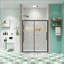 Porte de douche coulissante de 44 à 48 po x H 72 po avec porte en verre trempé de 1/4 po-109553882