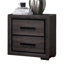 Table de chevet 1Pc Table de chevet 2 tiroirs 2 tons avec placage de papier