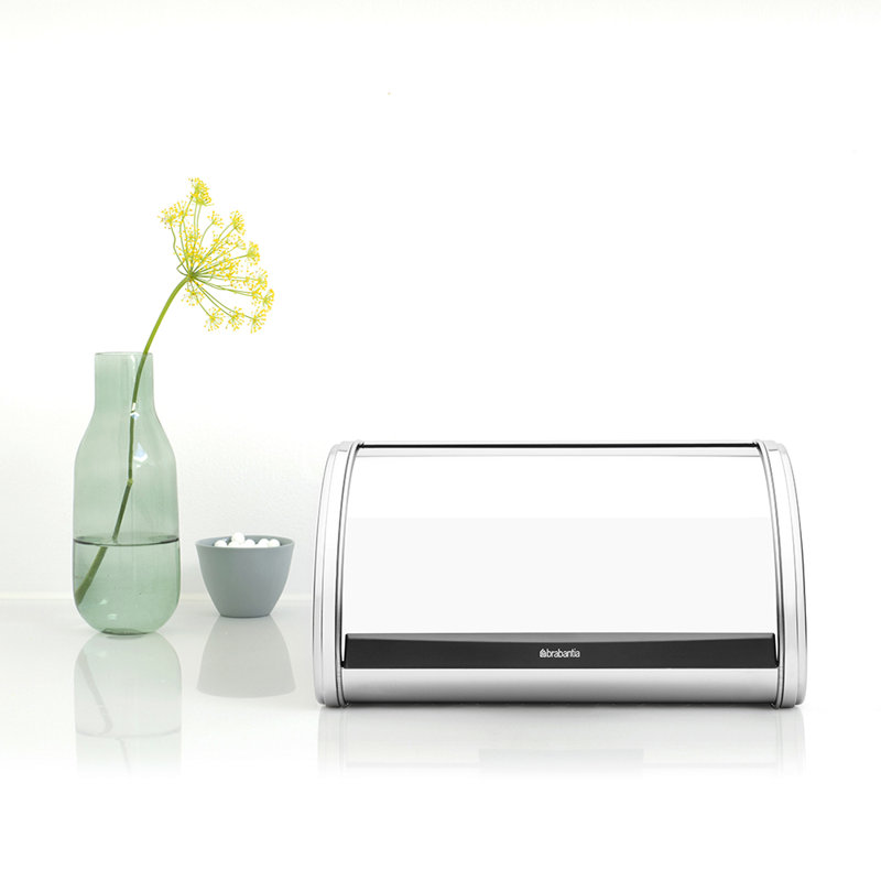 Brabantia Medium Roll Top Bread Bin, Brilliant Steel