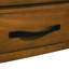 Table d'appoint rectangulaire 33,8 po avec 3 pieds en bois massif gris ardoise