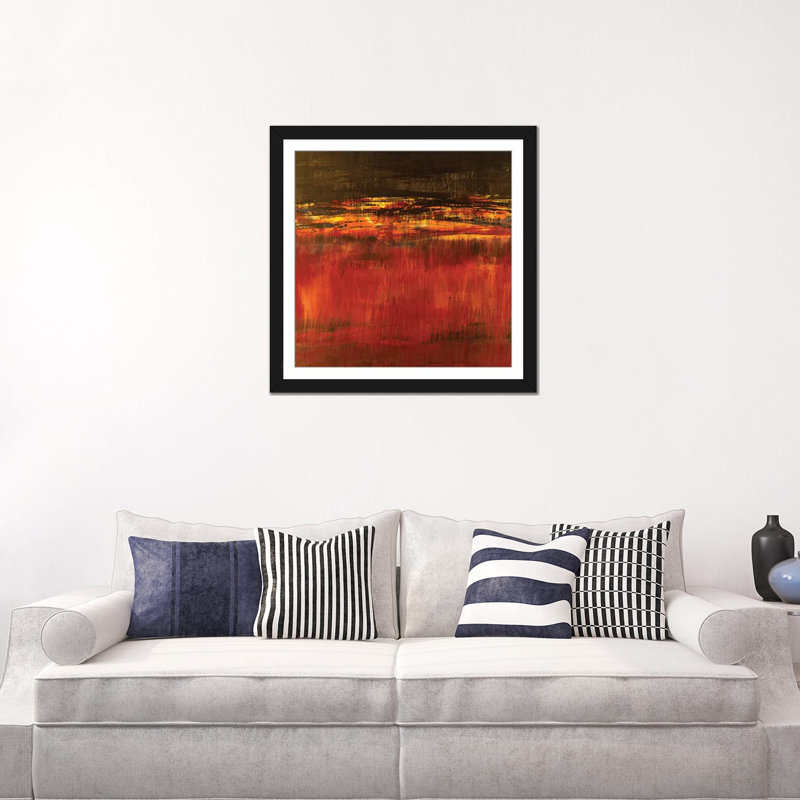«Molten Lava», reproduction sur toile, Papier beaux-arts encadré noir, Blanc, H 24 po x l 24 po x P 1 po