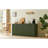 59-Inch Modern Wavy Sideboard, Curved Contour Design Storage Cabinet, 4-Door Cabinet With Storage Function, Suitable For Kitchen/Bedroom/Living Room, Green, 59.0"L X 15.7"W X 27.7"H-655149972
