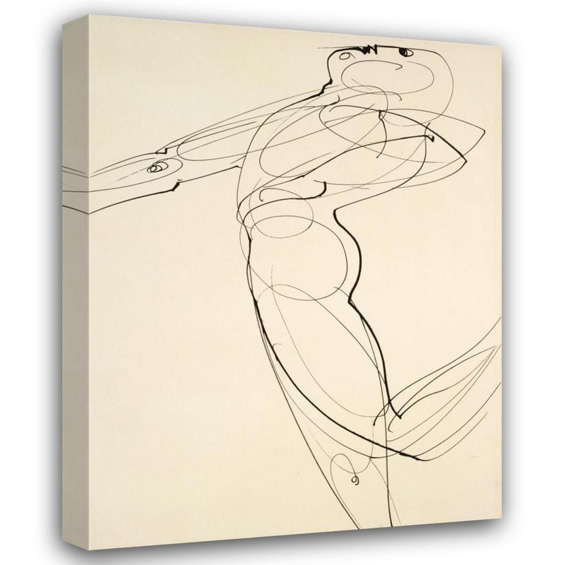 "Silhouette Bend Backwards" par Oskar Schlemmer, H 18 po x l 14 po