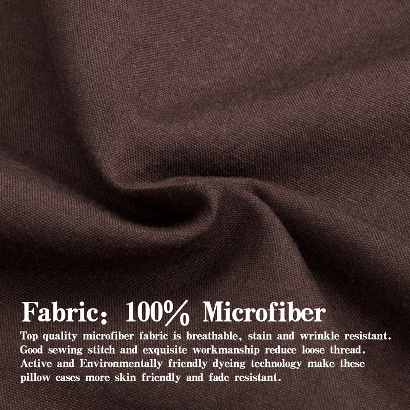 Drap plat en microfibre , Brun foncé, Drap plat de taille très grand