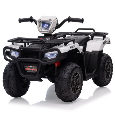 VTT électrique pour enfants 12 V, véhicule tout-petit à piles avec vitesse élevée / basse, lumières DEL et musique, jouet extérieur à 4 roues