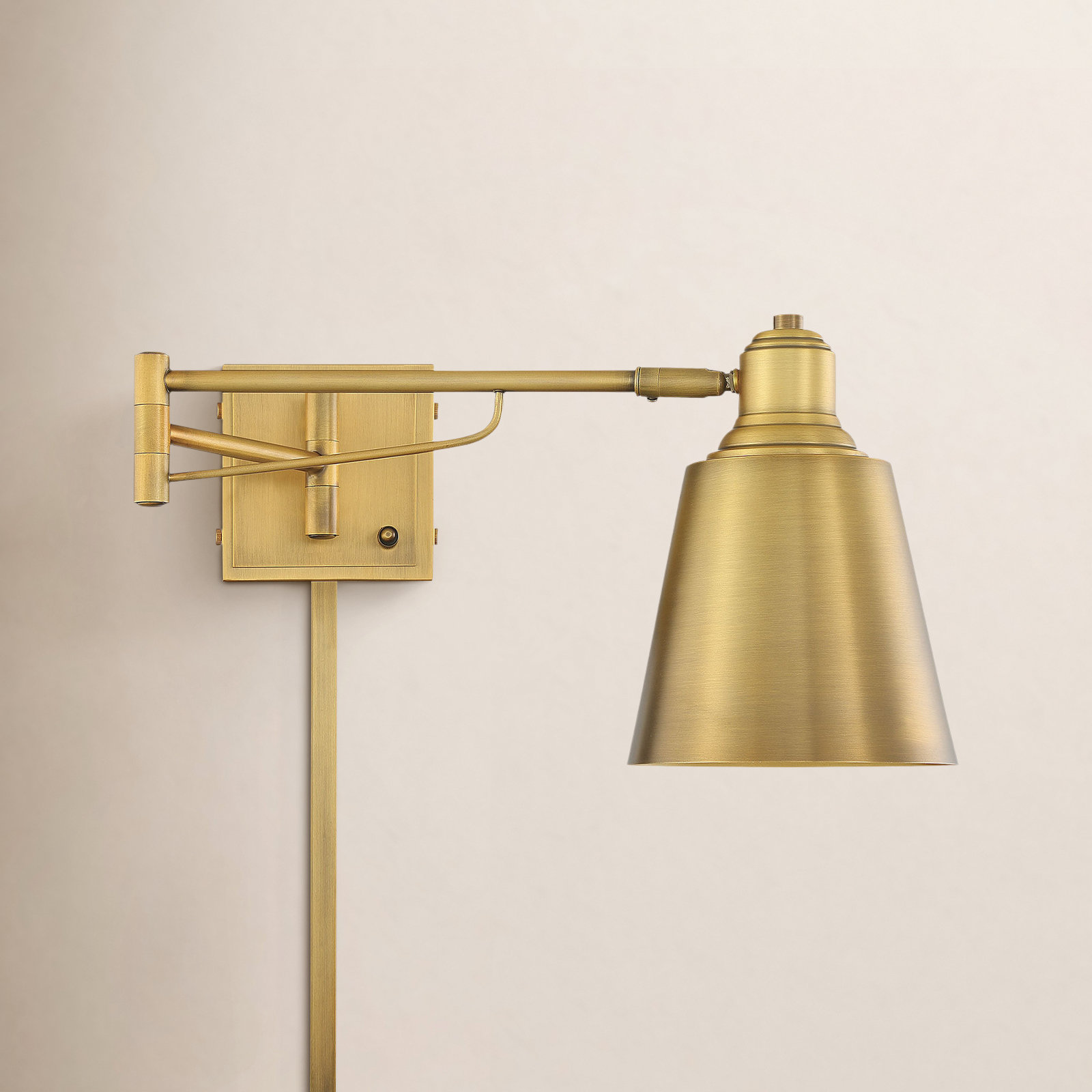 Solstice Single Light Dimmable Wall Sconce, Brass