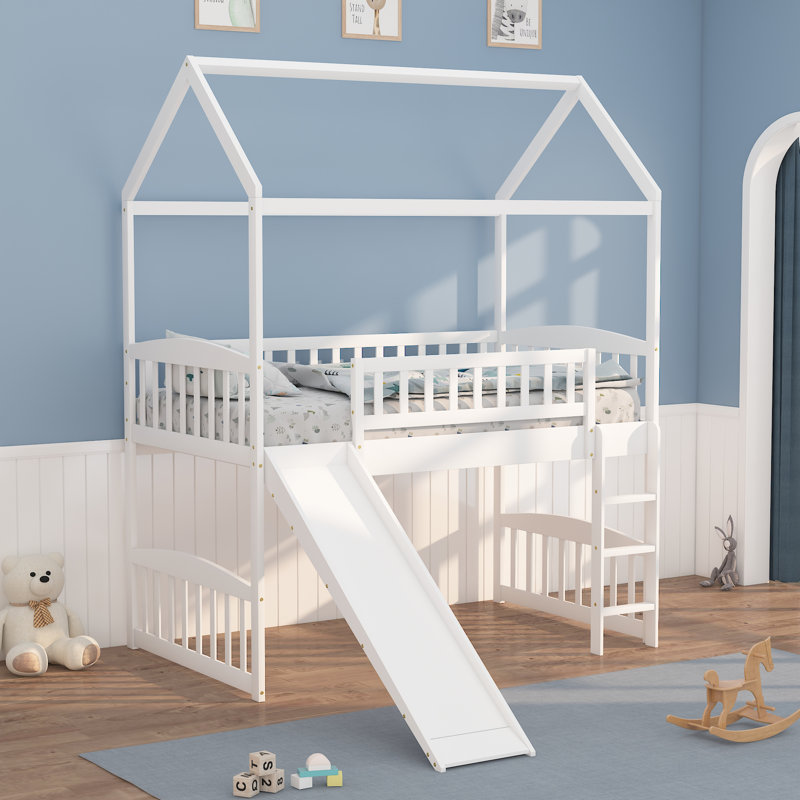 Lit mezzanine simple Goehner par Harper Orchard, Blanc