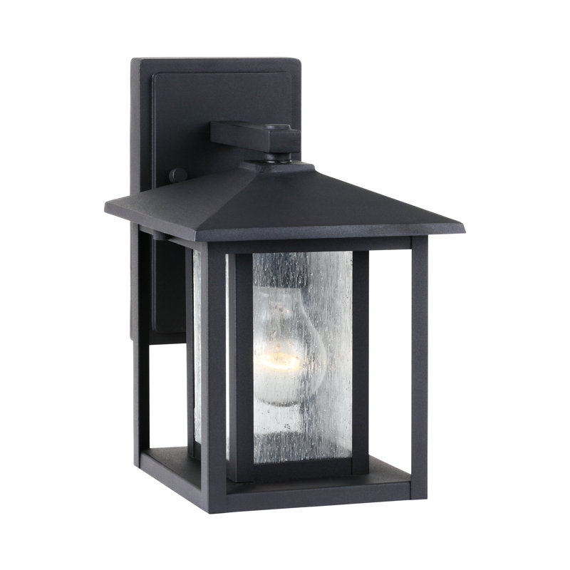 Lanterne murale d'extérieur 1 lumière Vermont, H 11 po x l 7 po, A19 60 W moyen, Noir