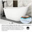 Baignoire autoportante 59 po en acrylique blanc