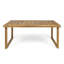Table de salle à manger d'extérieur en bois d'acacia de 69 po, sablé