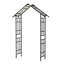 Metal Garden Arch With Adjustable Width Climbing Plants Support Rose Arch Outdoor Black-115361878