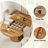 Hommpa 59" Extendable Round Dining Table For 4-6, Oval Kitchen Table With Storage And Sturdy Wooden Base, Farmhouse Dining Room Table For Small Space, Living Room, Walnut
