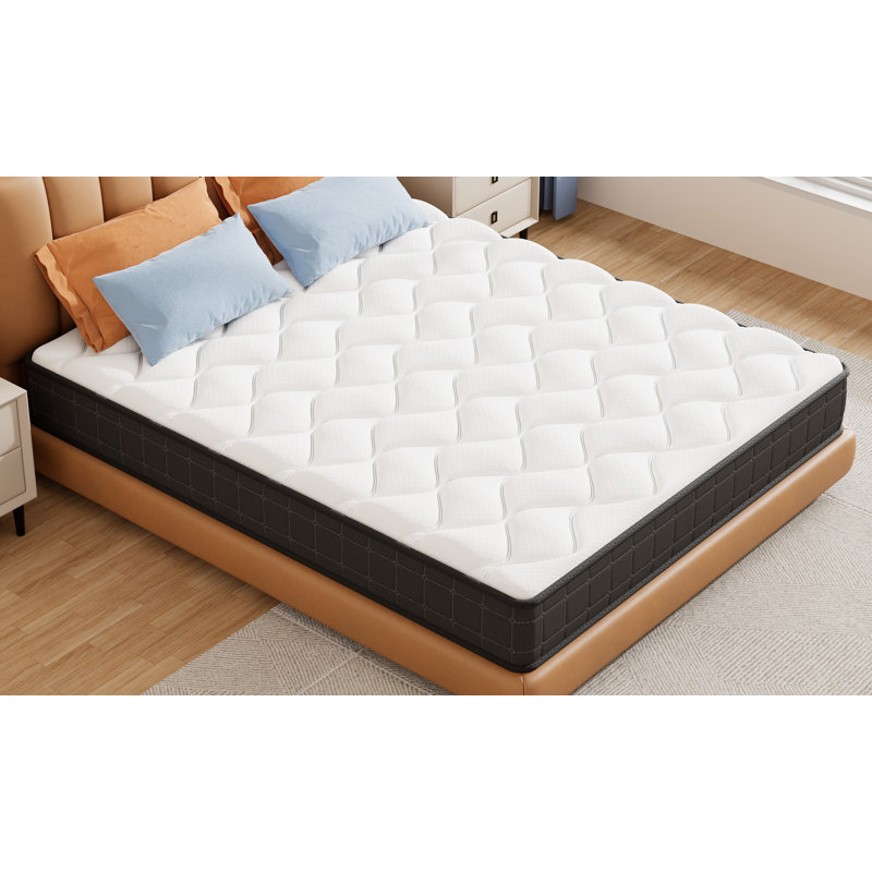 Matelas hybride 6 po dans une boîte - ressorts ensachés et support en mousse, Très grand californien