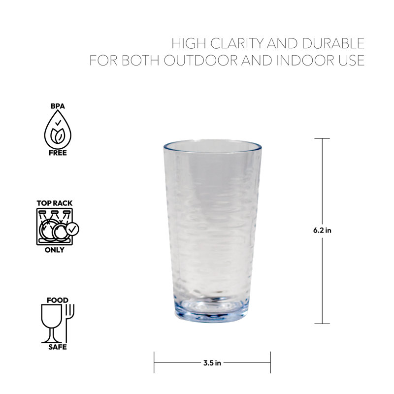 Atis 20 oz. Acrylic Drinking Glass Set