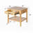 Natural Rubber Wood Side Table