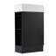 Meuble-lavabo 18,6 po avec lavabo, tablette à deux niveaux et orientation réglable pour salle de bain moderne, noir, meuble-lavabo