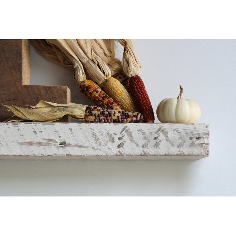 Joao 2 Piece Solid Wood Floating Shelf, White Washed, 2" H x 30" W x 4.5" D