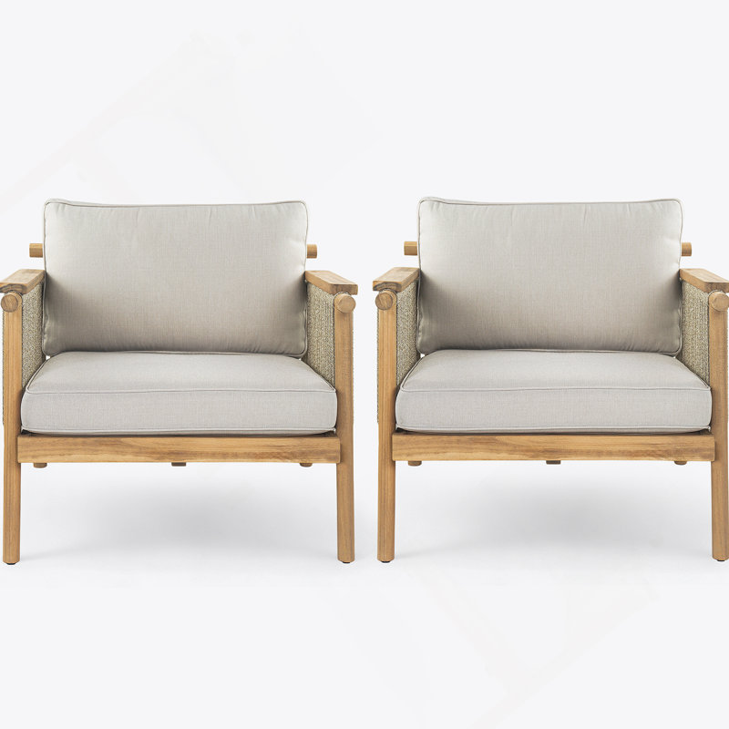 Fauteuil club d'extérieur, ensemble de 2