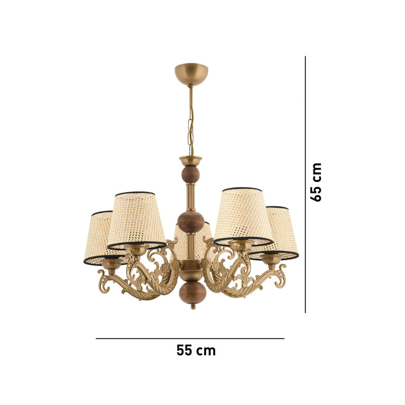 Chandelier, Or / blanc / crème