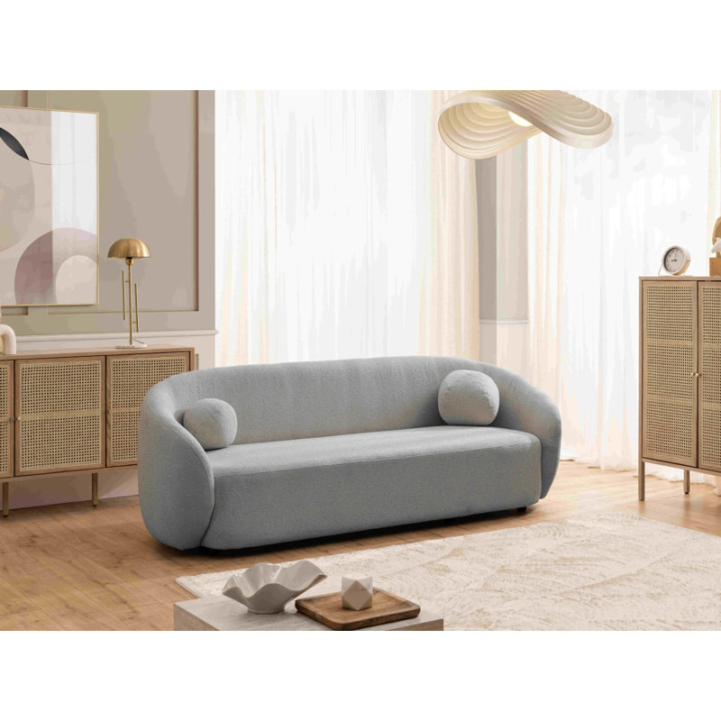 Roundi Boucle Sofa, 3, Grey