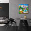 Art mural en verre épique 24 po x 24 po «Mustering Storkes» par Koday-330712742
