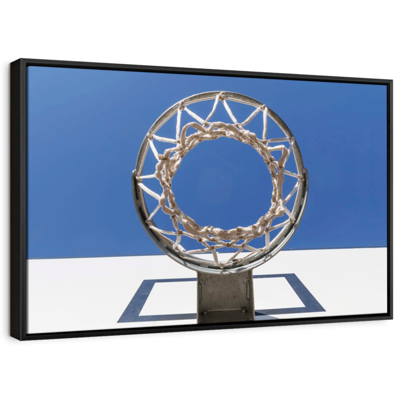 Under The Basketball Hoop Canvas Print, 21" H x 31" W