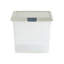 Wham Clip 5x 9L Square Plastic Storage Boxes with Secure Clip Lock Lids. L:29 x W:29 x H:15.5cm Clear/Green Milieu/Stone-107097842