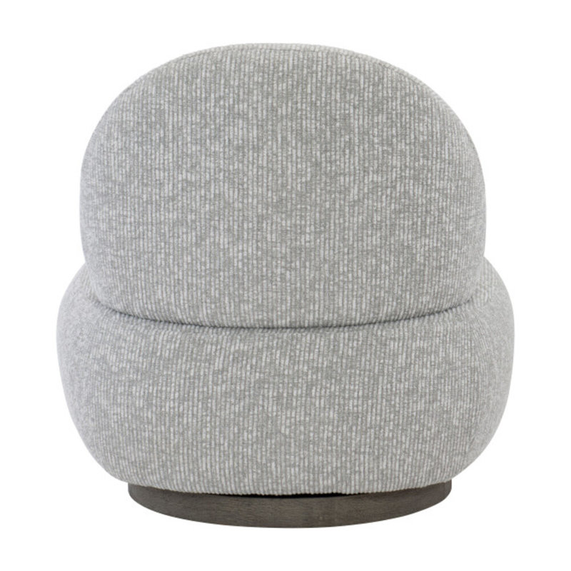 Caicos Swivel Patio Chair with Cushions, Lt Grey Chenille Woven Stripe 6023-010