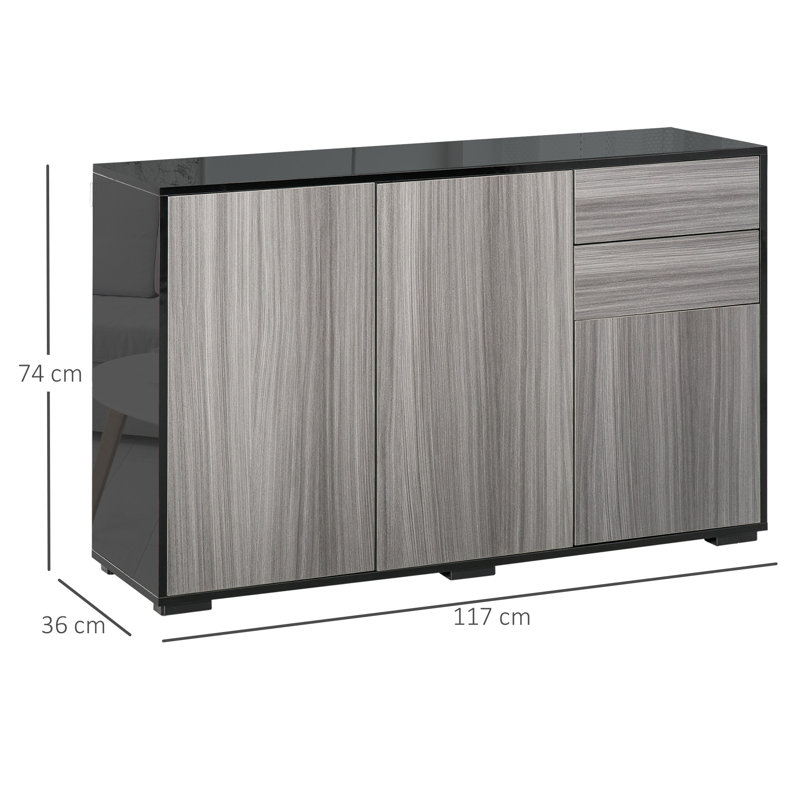 Abdul-Qaadir Sideboard, Grey/Black