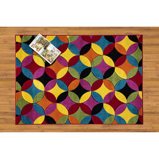 Multi Colour Hand Woven Area Rug