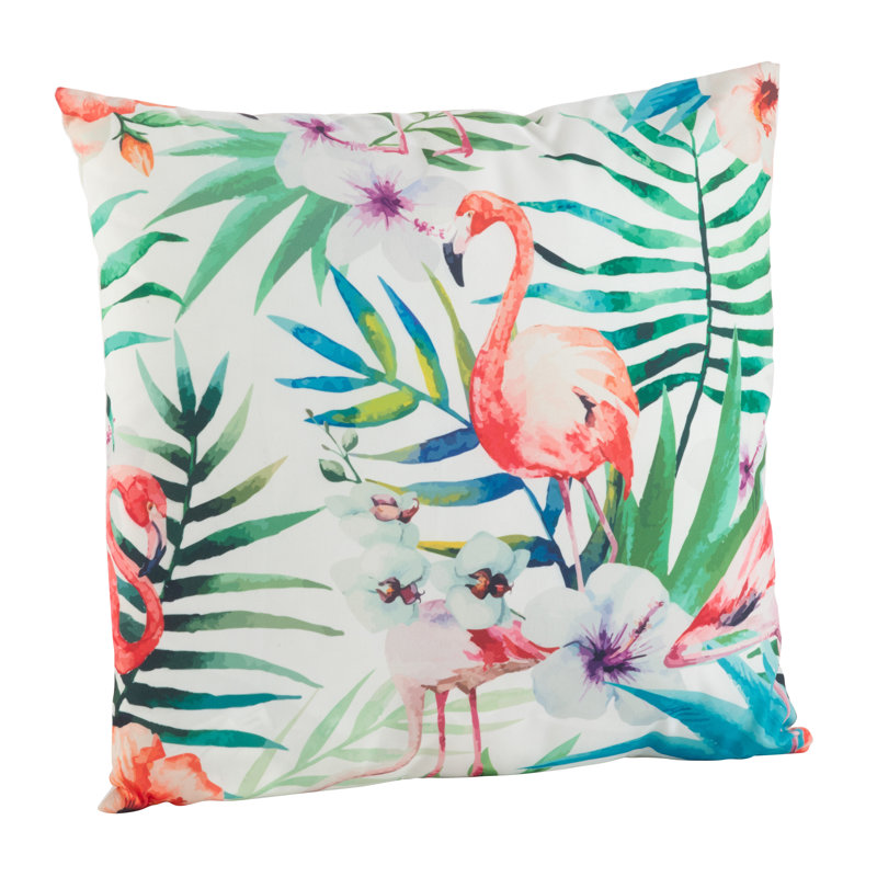Coussin Tahiti Tropical Flamingo