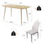 Ensemble de table de salle à manger rectangulaire 55,1 po, table de cuisine moderne, pieds en acier (1 table et 4 chaises)-2116252483-2116252487