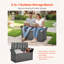 Banc de rangement extérieur avec rotin en PE et coussin