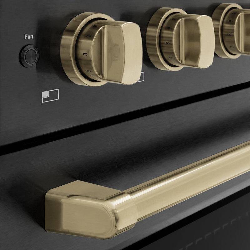 ZLINE Autograph 30 in. Paramount Induction Range with 4 Element Cooktop & Matte Black Accents, Champagne Bronze