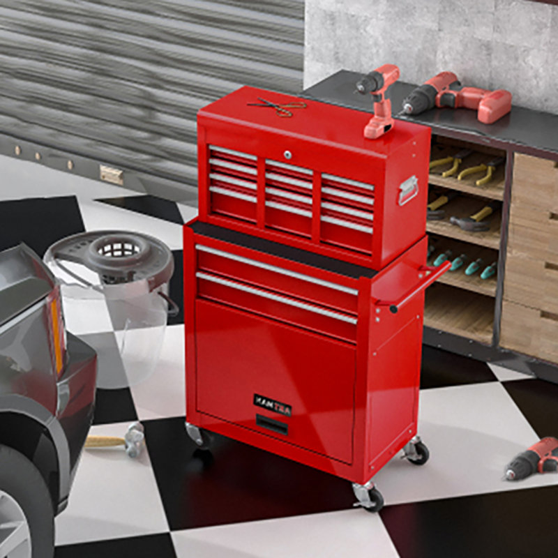 Boîte à outils roulante 24,2 po, Rouge