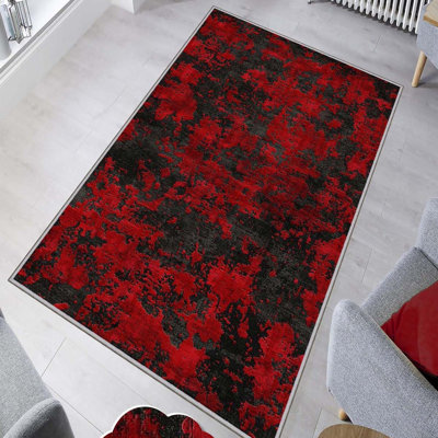 Stylish Hall Carpet Runner, 2.6 x 6.6 Feet | 100% Polyester, 650 g/m², 0.3 in Pile Height | Antibacterial & Non-Slip PVC Dot Underside | Machine Washable, Durable 3D Digital Print | Perfect for Home Décor